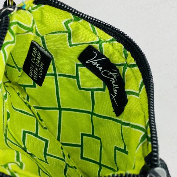 Vera Bradley Spectator Collection Patchwork Floral Logo Keychain Coin Case - Picture 5 of 5